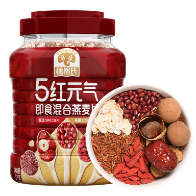 穗格氏 5 红元气即食混合燕麦片 1000g/罐