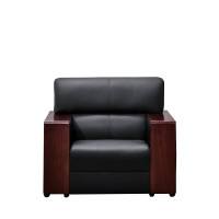 戴劲 办公沙发办公室洽谈沙发组合商务接待会客沙发 西皮单人位