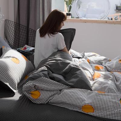 家柏饰(CORATED)款床上四件套全棉全棉北欧风学生床笠床上用品床单被套三件套