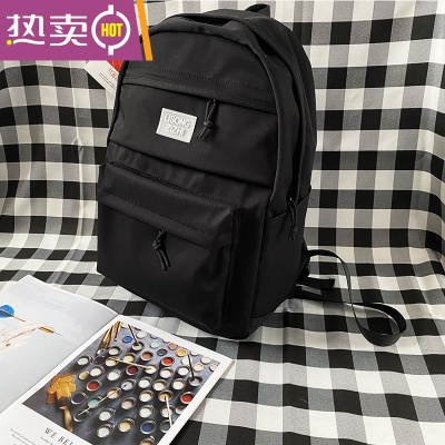 NEWLAKE书包男休闲简约百搭韩版大容量双肩包女高中生大学生情侣旅行背包书包学生