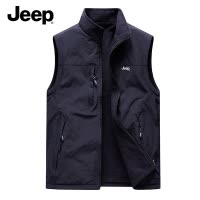 JEEP吉普高端品牌美式双面穿马甲男款春秋季户外坎肩工装马夹外套