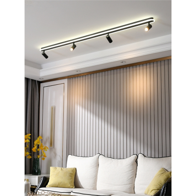  射灯天花灯家用筒古达灯客厅背景墙灯北欧过道灯走廊灯明装轨道灯