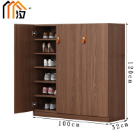 汐实木鞋柜三门个
