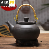 三维工匠家用紫砂壶高温陶瓷耐热防爆裂砂锅烧水壶煮黑茶煮水泡茶功夫茶具 紫砂780黑提壶