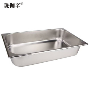 珑伽辛 不锈钢份数盆分餐盒 1/1盆535*330*100mm/个