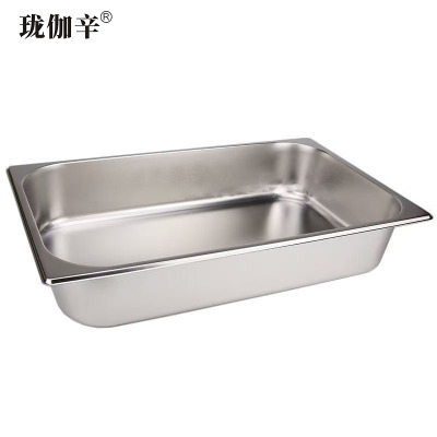 珑伽辛 不锈钢份数盆分餐盒 1/1盆535*330*100mm/个