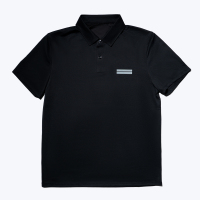 尘界黑色POLO衫男2025夏季新款商务翻领短袖T恤