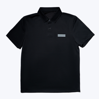 尘界黑色POLO衫男2025夏季新款商务翻领短袖T恤