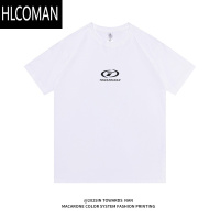 HLCOMAN朝南工作室 国潮复古简约情侣短袖t恤男女夏季百搭宽松上衣体恤夏