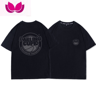 七斓男士运动风t恤短袖2023夏季新品篮球印花半袖设计感小众ins打底衫