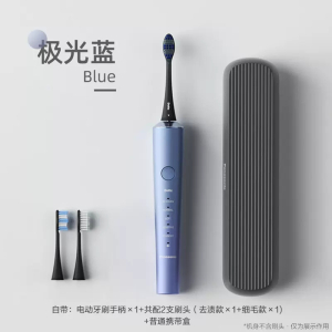 松下(Panasonic)电动牙刷成人科技双马达技术 声波震动 焕光刷情侣礼物自带收纳盒EW-DC70-W 吹雪白