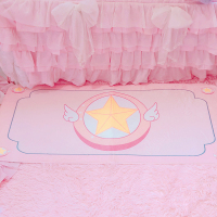 美帮汇日系美少女加长款地毯防滑少女心房间装饰卧室飘窗地垫脚垫