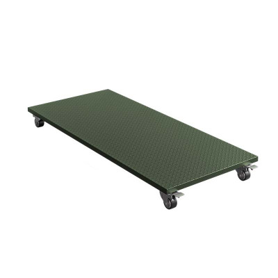 汉诺鑫威军绿色移动托盘战备物资平板推车可移动仓储物资运输推车军绿色移动托盘2000*800*170mm