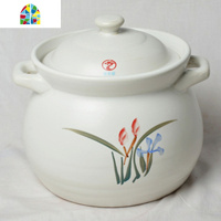 封后砂锅养生汤锅炖锅陶瓷锅燃气土沙锅煲汤明火可高温家用炖汤瓦煲 FENGH 黑色5L牡丹花加厚版[4-6人]烧坏换新破损