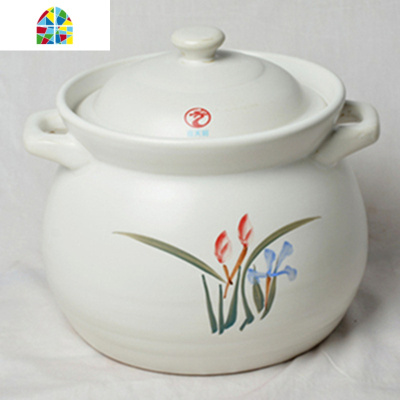 封后砂锅养生汤锅炖锅陶瓷锅燃气土沙锅煲汤明火可高温家用炖汤瓦煲 FENGH 黑色5L牡丹花加厚版[4-6人]烧坏换新破损