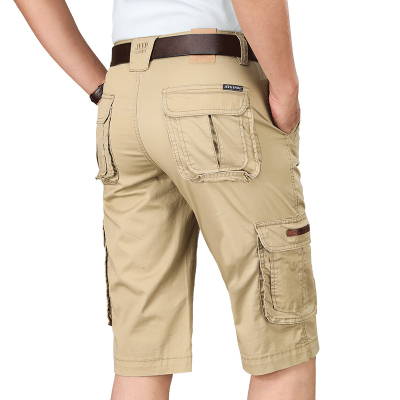 jeep spirit吉普男士休闲工装多袋短裤舒适棉微弹耐洗运动中裤