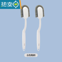 敬平鞋刷子家用器多功能无死角刷鞋长柄软毛洗鞋刷不伤鞋专用清洁刷 U型-白色2个装
