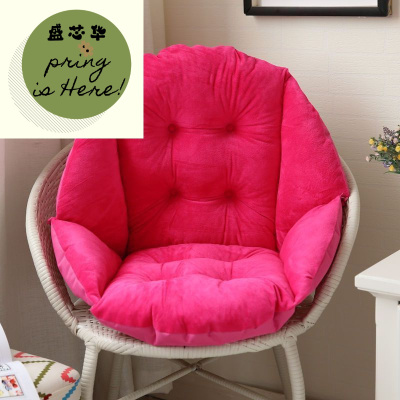 新款冬季毛绒餐椅垫藤椅加厚保暖坐垫办公室护腰坐垫靠垫一体电脑椅垫惠恩HuiEn