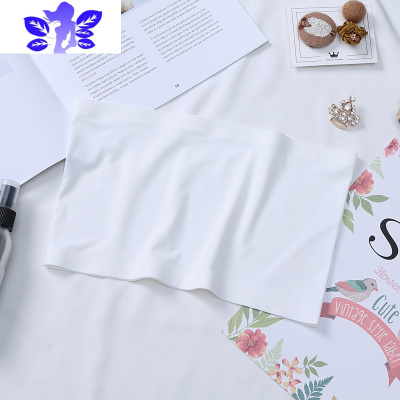 Ideamini夏季一片式冰丝抹胸内衣无肩带白色内搭防走光美背打底无痕裹胸女