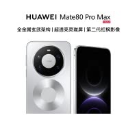 华为/HUAWEI Mate 80 Pro Max 新品智能手机 全金属玄武架构 超透亮灵珑屏 第二代红枫影像 16GB+512GB 极地银