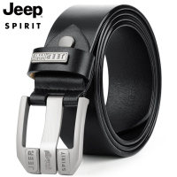 正品JEEP SPIRIT牛皮皮带男士真皮腰带针扣男裤带休闲韩版潮青年