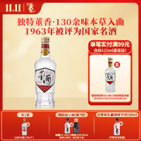 董酒1989获奖复刻版54度白标430ml董香型白酒纯粮固态贵州名酒