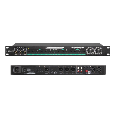 XIRCOM(捷讯)XC-EK3前级效果器(黑色)前级效果器ktv混响音频处理器会议室、卡拉ok话筒防啸叫器