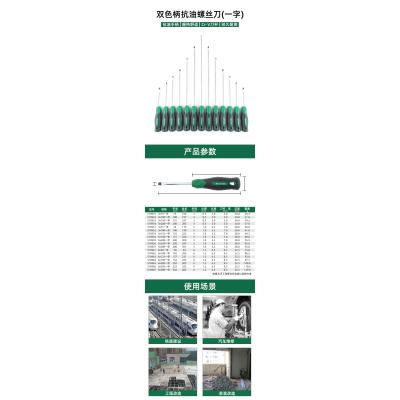 长鹿 Changlu CL510951 双色柄抗油螺丝刀5*75一字