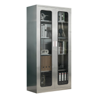 阿拉贡不锈钢文件柜档案柜资料柜储物柜器械柜仪器柜201全不锈钢通玻柜