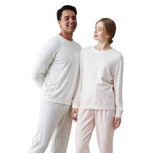 小护士 亲肤棉条纹家居服套装 JJT165/JJT166