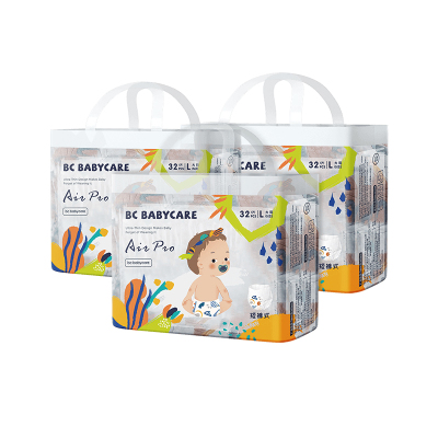 babycare拉拉裤夏季日用airpro透气超薄尿不湿非纸尿裤L32片*3包