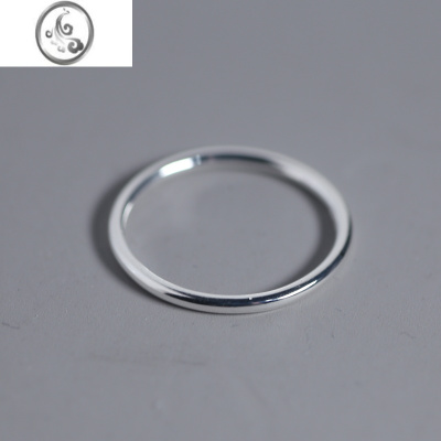 JiMi清绝 银银999素圈戒指女小众设计指环轻奢高级感新款时尚个性足银