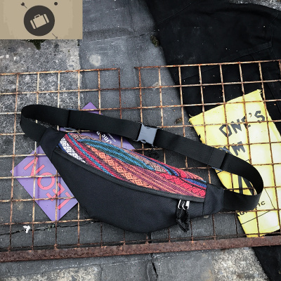 ins超火胸包男韩版潮牌学生单肩包斜挎包女嘻哈时尚腰包休闲运动艾狄伊娃斜挎包男