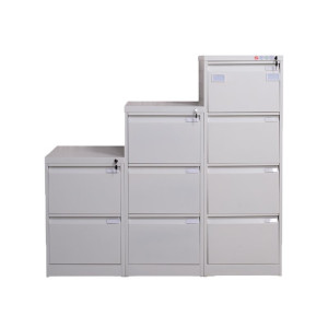 收纳办公文件铁皮档案资料矮柜带锁抽屉 四斗卡箱