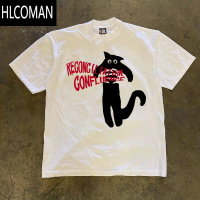 HLCOMAN搞钱做慈善 3A260克双纱!美式复古情侣女宽松短袖T恤男