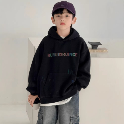 男童春装卫衣儿童连帽上衣2026春秋新款男孩大童装春季衣服潮