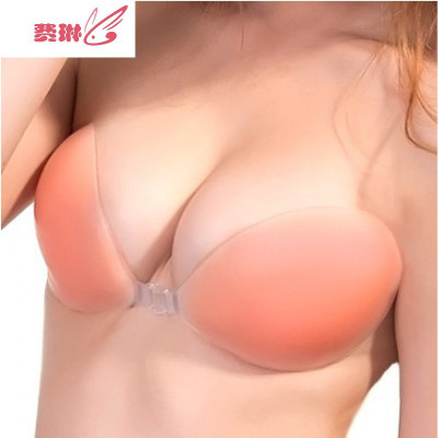 大码聚拢胸贴穿婚纱大胸隐形内衣游泳防水超薄杯款大罩杯隐形文胸费琳