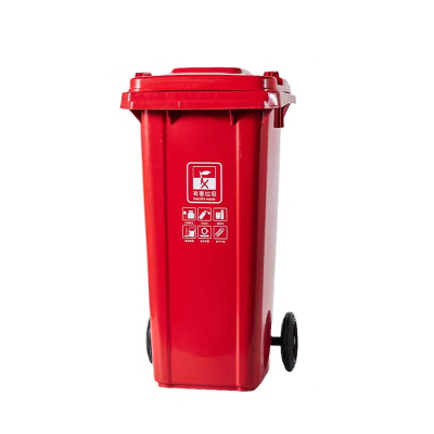 鲸轩 J2404 71*57*101cm 240L加厚带轮垃圾桶 (计价单位:个)红色