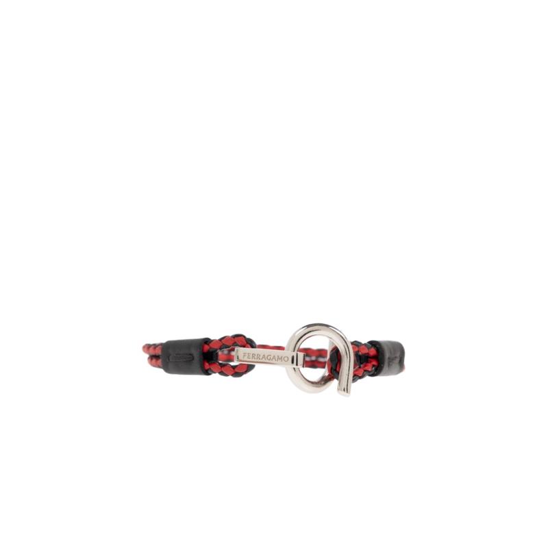 Salvatore Ferragamo男士时尚皮革手链黄铜小牛皮设计彰显个性魅力