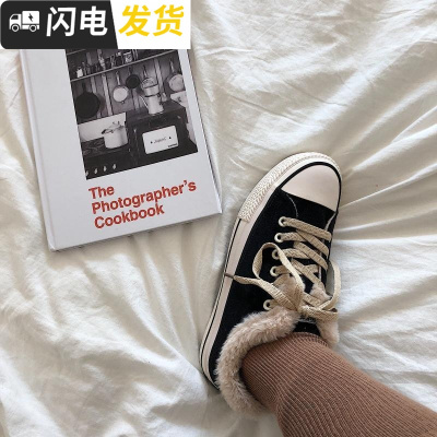 许刘芒2018冬季新款韩版ins加绒加厚保暖棉鞋帆布鞋百搭学生原宿启如