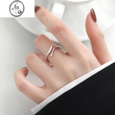 JiMiS925银银素圈戒指女独特高级感动物造型三生三世开口食指小众设计