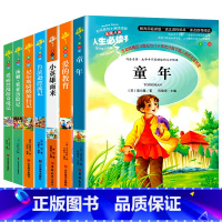 [七册]童年+爱的教育+雨来+鲁滨逊+汤姆索亚+爱丽丝+尼尔斯骑鹅 [正版]童年书籍高尔基原著名师导读带批注读后感附带考