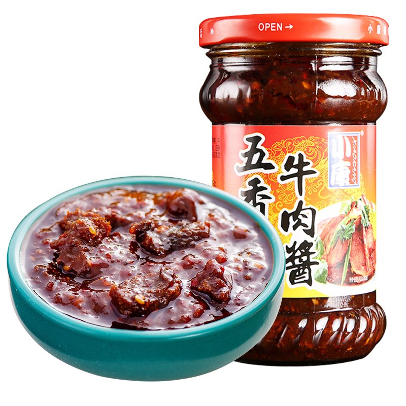 小康(xiaokang) 五香牛肉酱 微辣原香 240克/瓶 佐餐拌饭火锅蘸酱麻酱