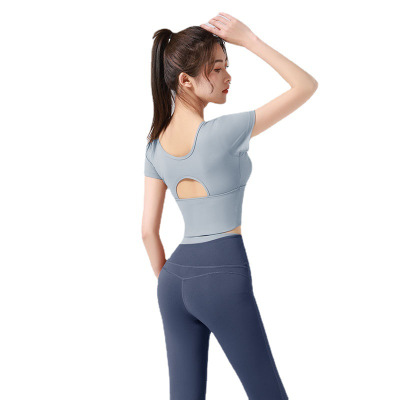 高腰提臀瑜伽服痕速干显瘦免穿文胸跑步运动健身套装女_199