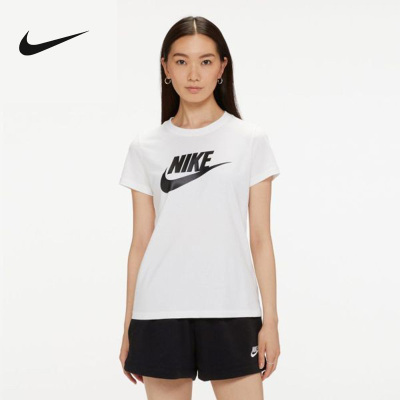 nike耐克短袖针织衫女运动半袖休闲透气圆领t恤打底衫dv6095-100