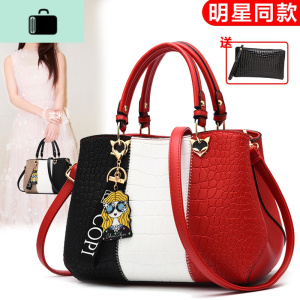 包包女春夏新款韩版女士手提包百搭单肩斜挎包拼色气质女包大包潮NEW LAKE女斜挎包