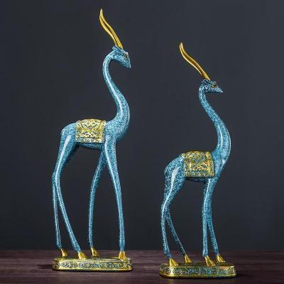美帮汇鹿摆件北欧式家居家装饰品客厅新婚结婚酒柜创意电视柜