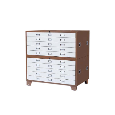 阿拉贡底图柜工程资料图纸柜0号1号抽屉柜地图柜文件柜菲林柜图纸收纳柜0号咖白十抽1300*930*1200