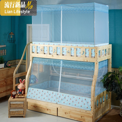 子母床蚊帐上下铺梯形1.5米1.2m1.8m定做双层儿童高低床订制蚊帐 三维工匠