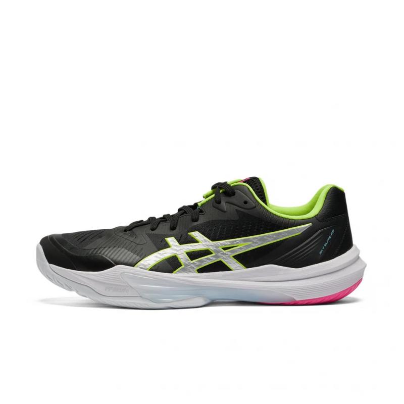 亚瑟士(ASICS)排球鞋男鞋专业竞技跳高缓震稳定支撑运动鞋黑绿撞